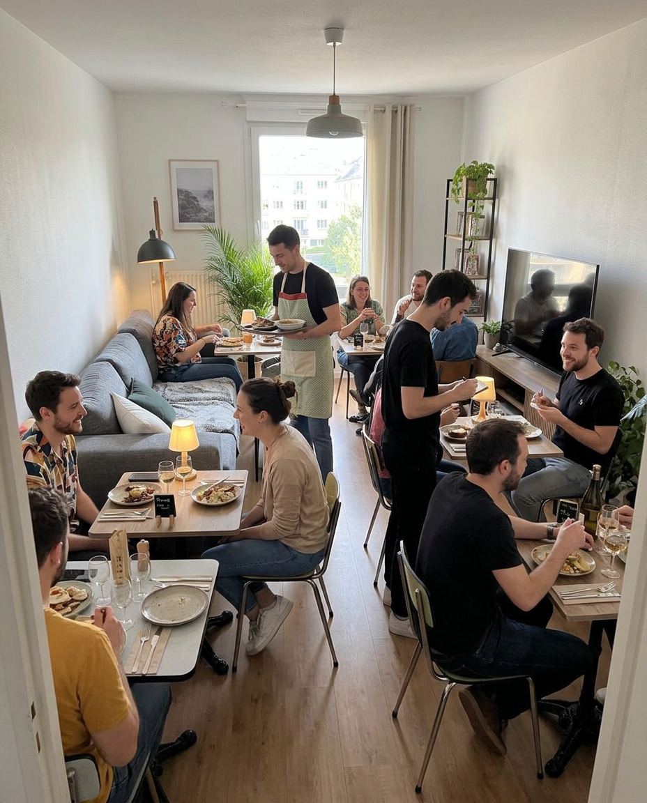 Un restaurant dans mon salon, après